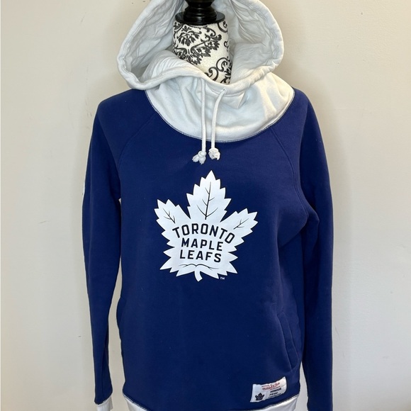 Mitchell & Ness Tops - Mitchell & Ness Blue and Gray Toronto Maple Leafs Hoodie